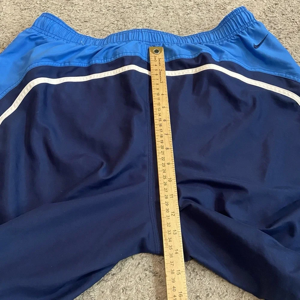 Vintage Nike Swim Trunks Mens XXL Blue Hybrid Mesh Lined Shorts Y2K